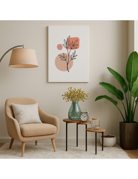 Cuadro Abstracto de Flores 35x50cm Canvas Diseño 0175