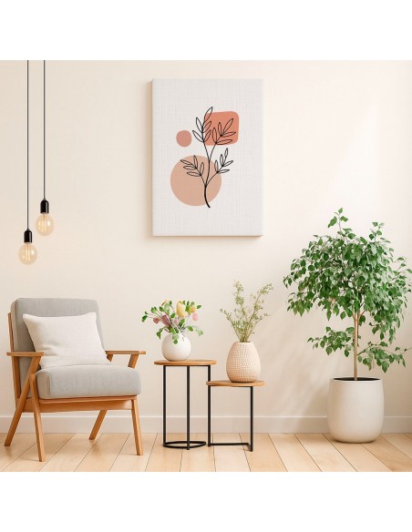 Cuadro Abstracto de Flores 35x50cm Canvas Diseño 0175