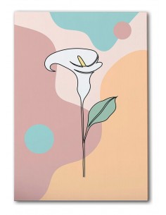 Cuadro Abstracto de Flores 35x50cm Canvas Diseño 0177