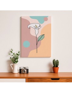 Cuadro Abstracto de Flores 35x50cm Canvas Diseño 0177 2