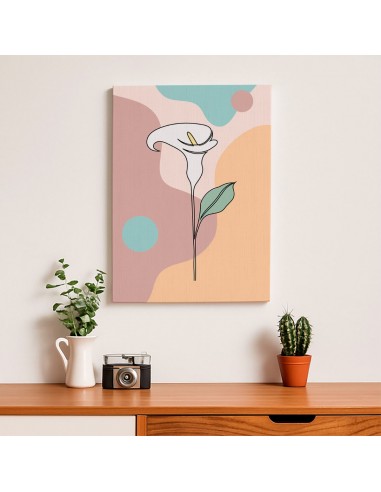 Cuadro Abstracto de Flores 35x50cm Canvas Diseño 0177