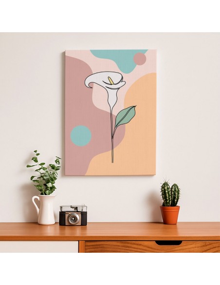 Cuadro Abstracto de Flores 35x50cm Canvas Diseño 0177