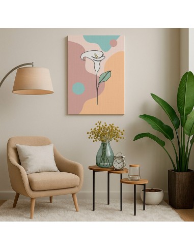 Cuadro Abstracto de Flores 35x50cm Canvas Diseño 0177