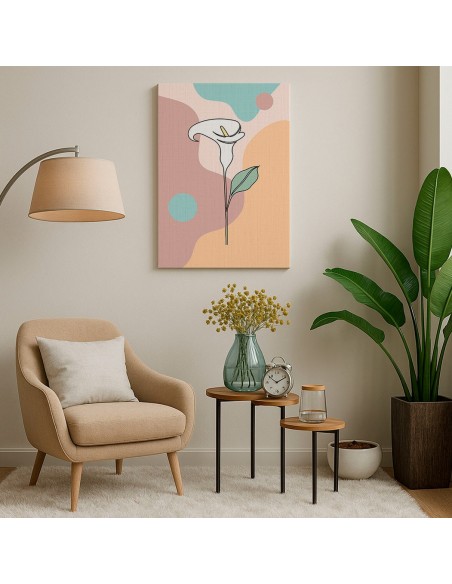 Cuadro Abstracto de Flores 35x50cm Canvas Diseño 0177