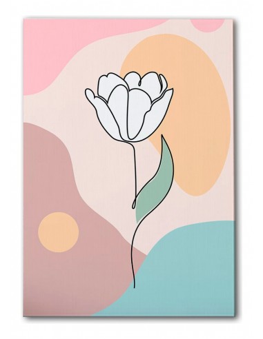 Cuadro Abstracto de Flores 35x50cm Canvas Diseño 0178