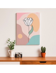 Cuadro Abstracto de Flores 35x50cm Canvas Diseño 0178 2