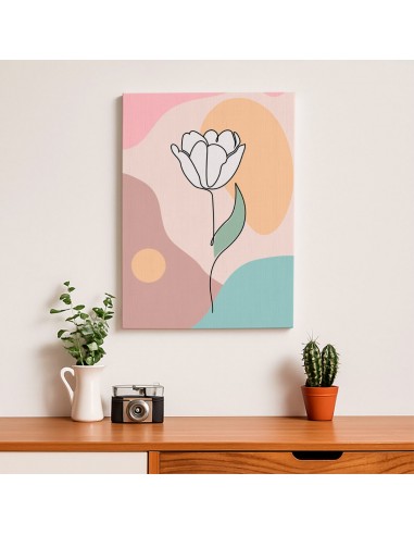 Cuadro Abstracto de Flores 35x50cm Canvas Diseño 0178