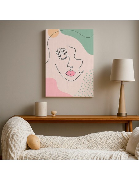 Cuadro Abstracto de Flores 35x50cm Canvas Diseño 0179