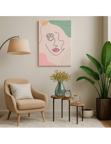 Cuadro Abstracto de Flores 35x50cm Canvas Diseño 0179