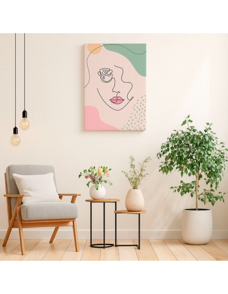 Cuadro Abstracto de Flores 35x50cm Canvas Diseño 0179