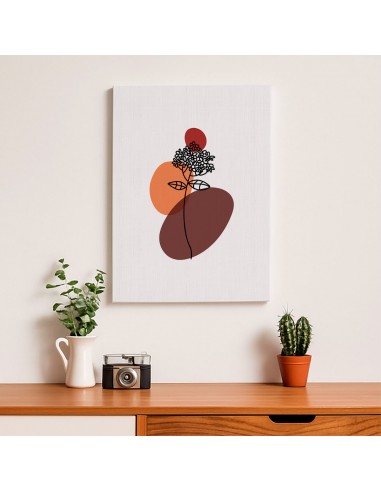 Cuadro Abstracto de Flores 35x50cm Canvas Diseño 0180