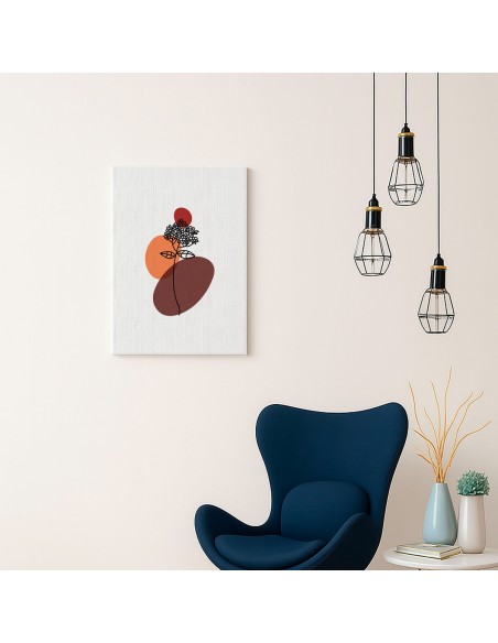 Cuadro Abstracto de Flores 35x50cm Canvas Diseño 0180