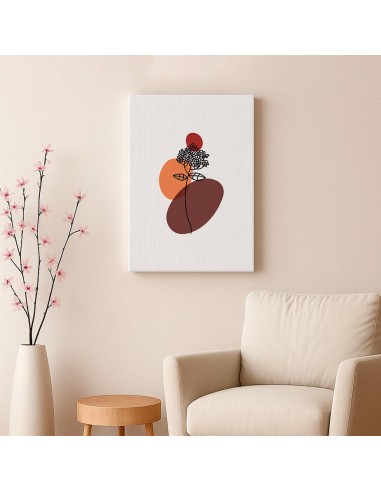 Cuadro Abstracto de Flores 35x50cm Canvas Diseño 0180