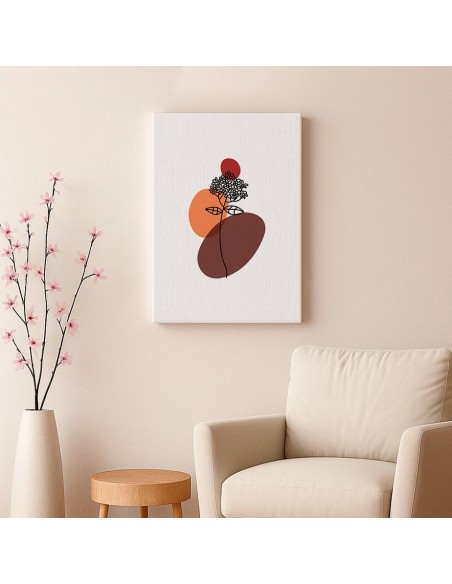 Cuadro Abstracto de Flores 35x50cm Canvas Diseño 0180