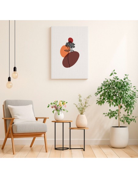 Cuadro Abstracto de Flores 35x50cm Canvas Diseño 0180