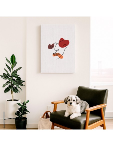 Cuadro Abstracto de Flores 35x50cm Canvas Diseño 0181