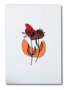 Cuadro Abstracto de Flores 35x50cm Canvas Diseño 0182