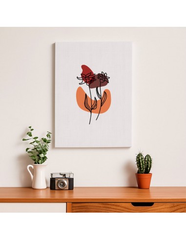 Cuadro Abstracto de Flores 35x50cm Canvas Diseño 0182