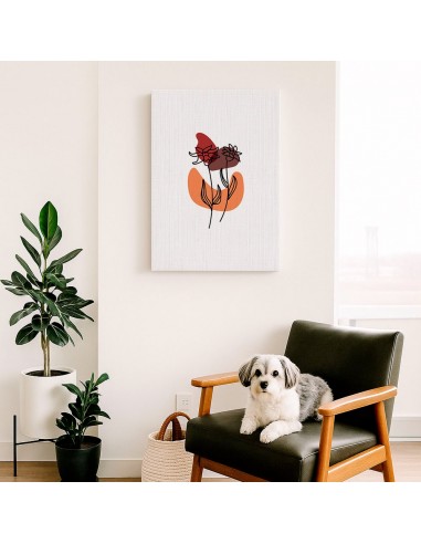 Cuadro Abstracto de Flores 35x50cm Canvas Diseño 0182