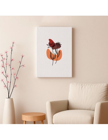 Cuadro Abstracto de Flores 35x50cm Canvas Diseño 0182