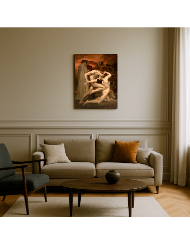 Dante And Virgil In Hell by William Adolphe Bouguereau 50x62 cm Cuadro