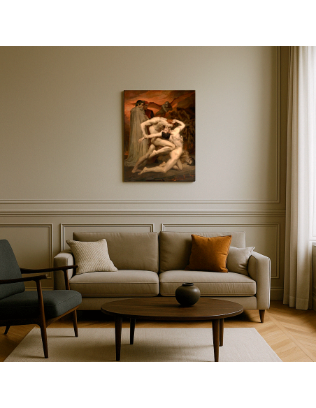 Dante And Virgil In Hell by William Adolphe Bouguereau 50x62 cm Cuadro