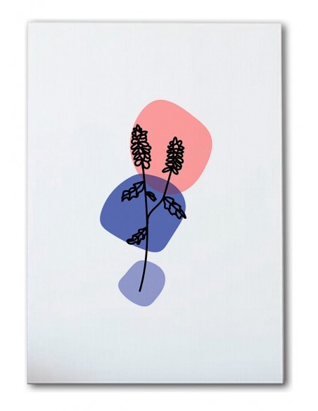 Cuadro Abstracto de Flores 35x50cm Canvas Diseño 0183