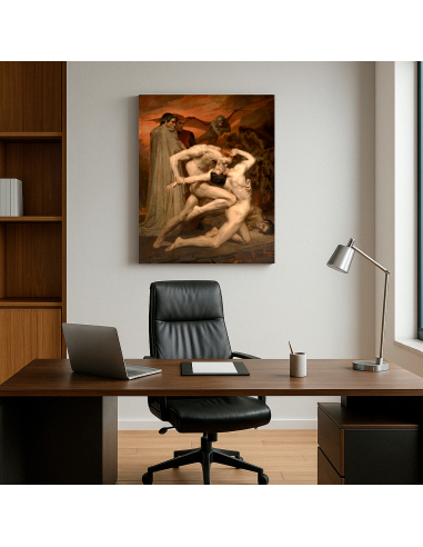 Dante And Virgil In Hell by William Adolphe Bouguereau 50x62 cm Cuadro