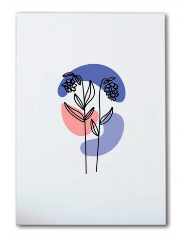 Cuadro Abstracto de Flores 35x50cm Canvas Diseño 0185