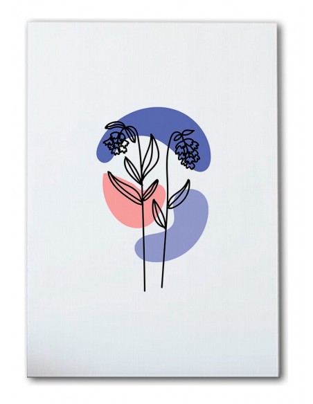 Cuadro Abstracto de Flores 35x50cm Canvas Diseño 0185
