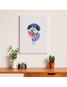 Cuadro Abstracto de Flores 35x50cm Canvas Diseño 0185 2