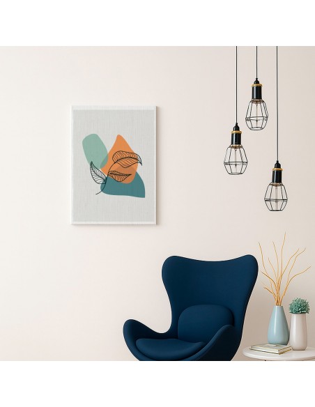 Cuadro Abstracto de Flores 35x50cm Canvas Diseño 0187