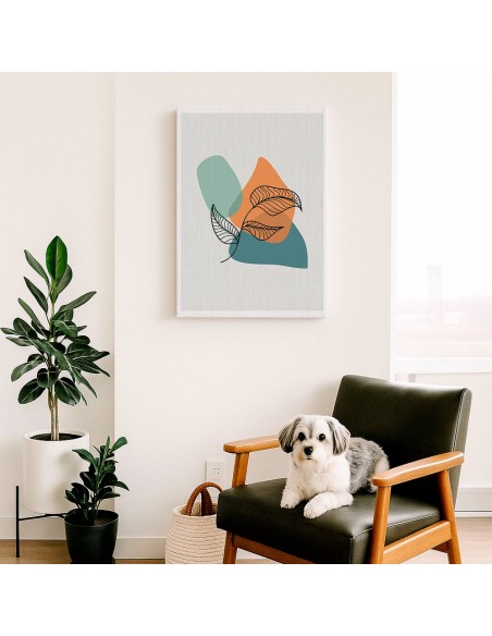 Cuadro Abstracto de Flores 35x50cm Canvas Diseño 0187