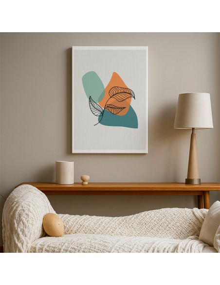 Cuadro Abstracto de Flores 35x50cm Canvas Diseño 0187