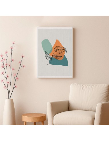 Cuadro Abstracto de Flores 35x50cm Canvas Diseño 0187