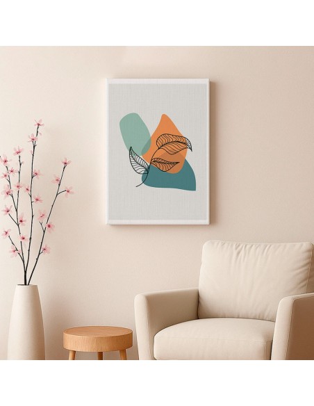 Cuadro Abstracto de Flores 35x50cm Canvas Diseño 0187