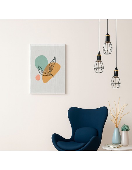 Cuadro Abstracto de Flores 35x50cm Canvas Diseño 0188