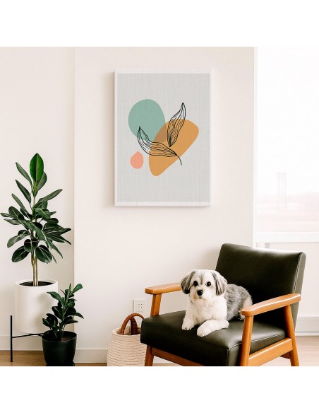 Cuadro Abstracto de Flores 35x50cm Canvas Diseño 0188