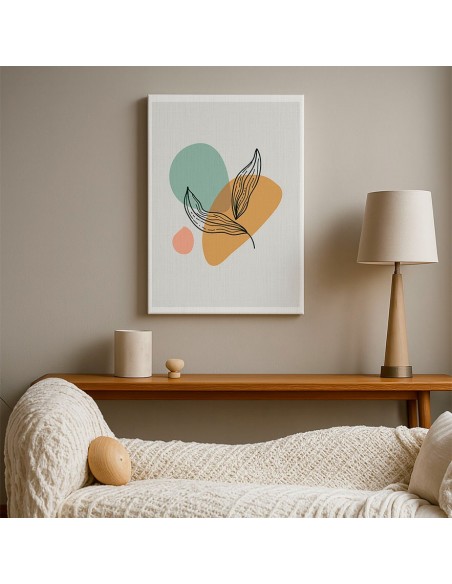 Cuadro Abstracto de Flores 35x50cm Canvas Diseño 0188