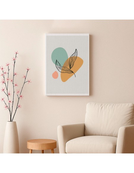 Cuadro Abstracto de Flores 35x50cm Canvas Diseño 0188