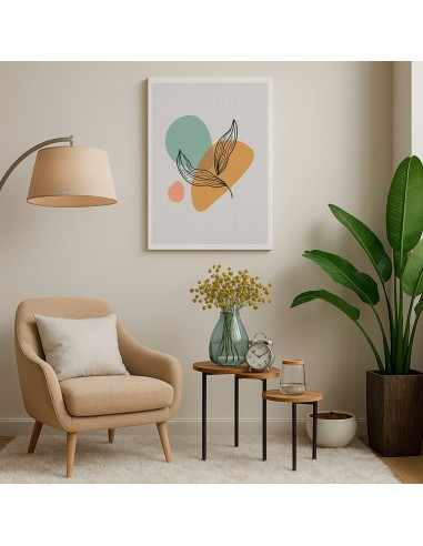 Cuadro Abstracto de Flores 35x50cm Canvas Diseño 0188