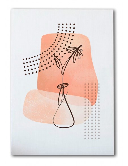 Cuadro Abstracto de Flores 35x50cm Canvas Diseño 0190
