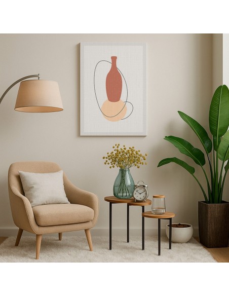 Cuadro Abstracto de Flores 35x50cm Canvas Diseño 0192