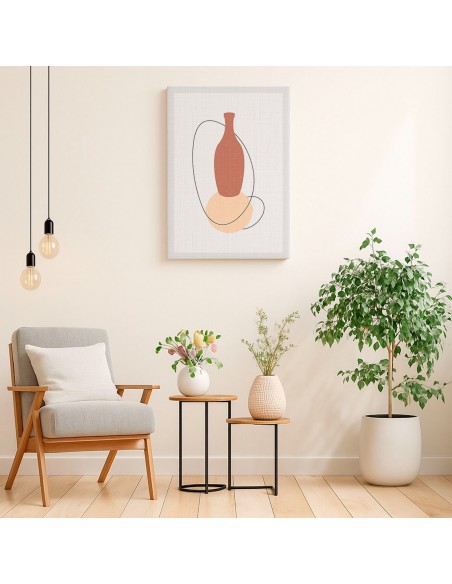 Cuadro Abstracto de Flores 35x50cm Canvas Diseño 0192