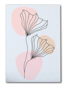 Cuadro Abstracto de Flores 35x50cm Canvas Diseño 0195