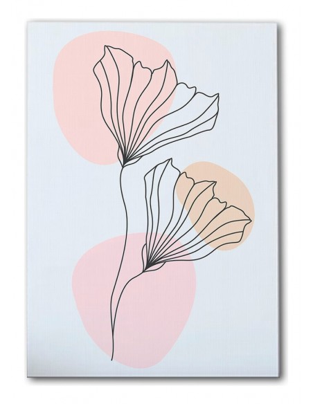 Cuadro Abstracto de Flores 35x50cm Canvas Diseño 0195