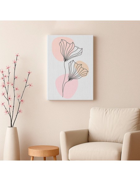 Cuadro Abstracto de Flores 35x50cm Canvas Diseño 0195