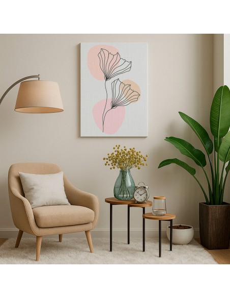 Cuadro Abstracto de Flores 35x50cm Canvas Diseño 0195