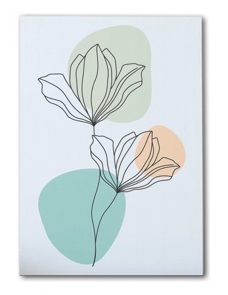 Cuadro Abstracto de Flores 35x50cm Canvas Diseño 0196