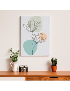 Cuadro Abstracto de Flores 35x50cm Canvas Diseño 0196 2